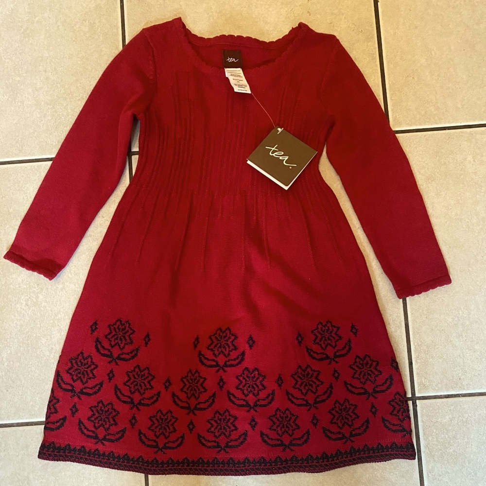 NWT Deep red knit dress. 2T.